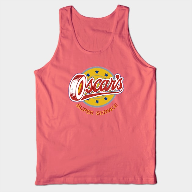 Oscar's Super Service Tank Top by ThemeParkPreservationSociety